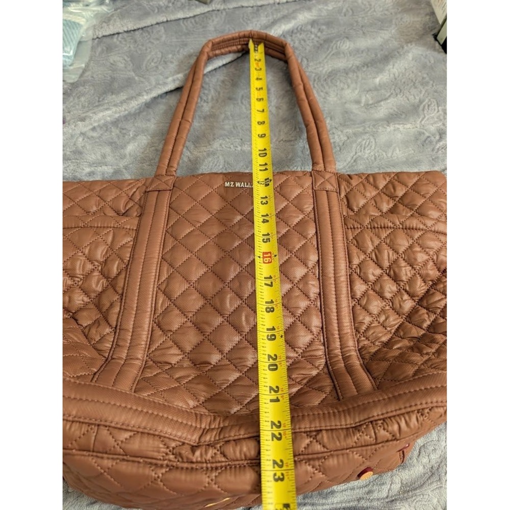 MZ Wallace Quilted Tote in Cognac Brown Nylon - Picture 16 of 16
